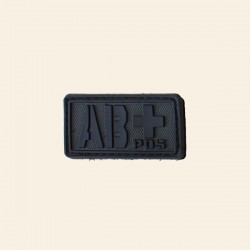 Patch Blood Types AB+ Black Airsoft