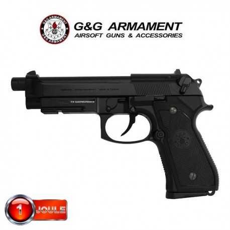 Pistolet GPM92 Noir G&G Blowback Full Métal Livré en Mallette