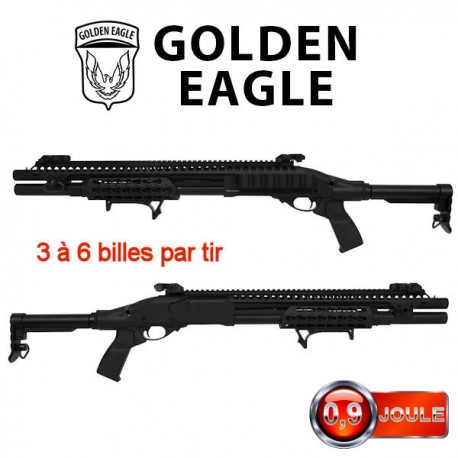 Fusil à Pompe GR 870 Keymod Multi-Shot à Gaz Golden Eagle Full Métal
