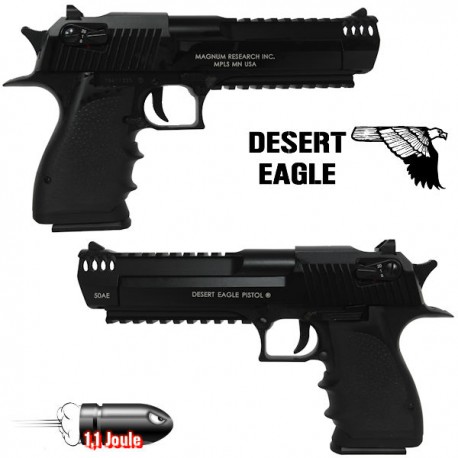 Desert Eagle Blowback Semi/Full Automatique Culasse Métal Noir