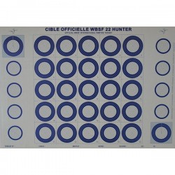 Cibles tir sur appui 50 mètres carton bleu format 42x30