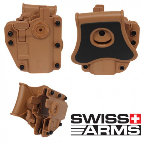 Holster Multi Angles Universel Ambidextre Swiss Arms Adapt-X Level 3 pink
