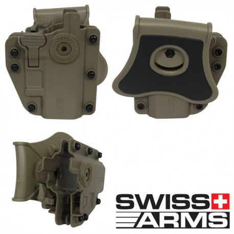 Holster Multi Angles Universel Ambidextre Swiss Arms Adapt-X Level 3 Coyote