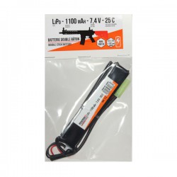 Batterie LiPo Double Stick 7,4v 1100 maH 25C Mini Tamyia Swiss Arms