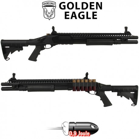 Fusil à Pompe M8874 Métal Noir Golden Eagle 