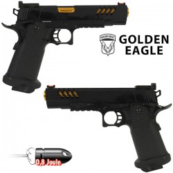 Pistolet Capa Golden Eagle Blowback Culasse Full Métal Slash Or Livré en Mallette