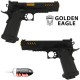Pack Pistolet Capa Golden Eagle Blowback Culasse Full Métal Slash Or Livré en Mallette