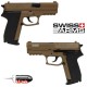 Pack Pistolet Swiss Arms MLE HPA Noir et Tan