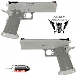Pistolet R609 VII PRO Blowback Métal/Polymère Silver Army Armament