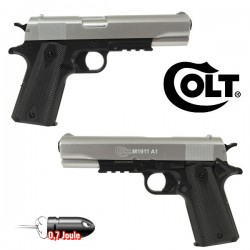 Colt M1911 A1 Dual Ton Silver/Black Culasse Métal