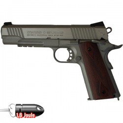 SA 1911 Tactical Rail Système, Stainless  Full Métal Semi-Auto, Blow Back, 4,5mm