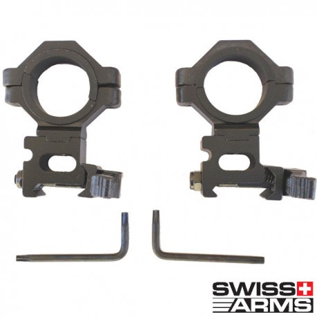 Colliers Swiss Arms Montage Rapides pour Diamètres 25,4 et 30mm