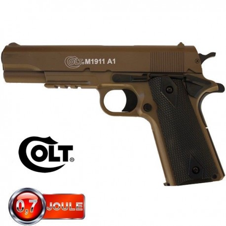 Colt M1911 A1 Tan et Noir, Culasse Métal