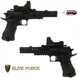 Pistolet Elite Force Race Gun Blowback Full Métal Equipé Point Rouge