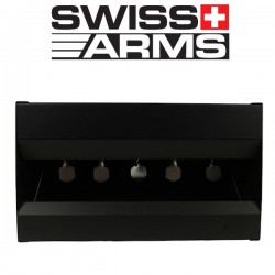 Cible Airgun Métal Swiss Arms 5 Targets avec Récupérateur