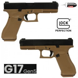 Glock 17 Gen5 Blowback Culasse Métal Tan/Black