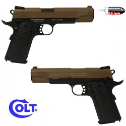 Colt 1911 Combat Blowback Full Métal Dual Tone