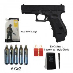 Pack Glock 19 Blowback Métal Noir Gen3 VFC
