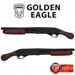 Fusil à Pompe GR 870 Bois et Métal Court Multi-Shot Golden Eagle Full Métal
