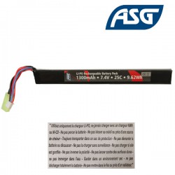 Batterie LiPo 1 Stick 7,4v 1300 maH ASG
