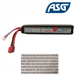 Batterie LiPo 1 Stick 11,1v 1450 maH 30C T-Dean ASG