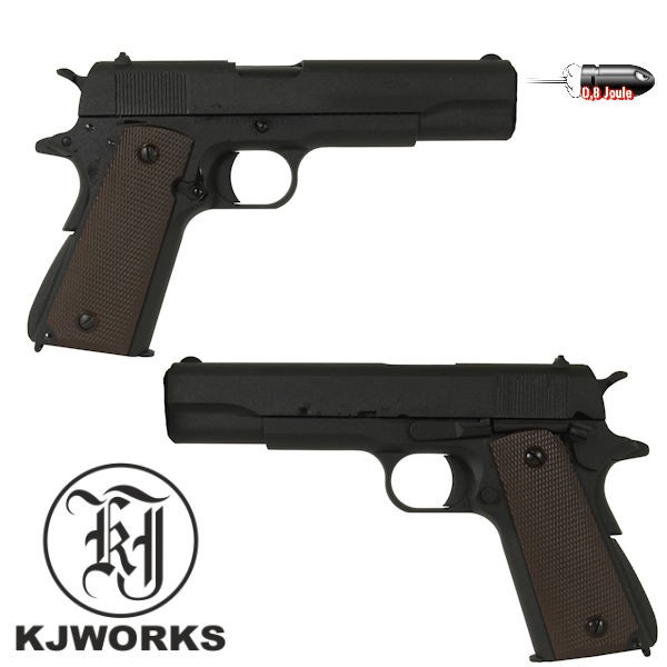 Pistolet 1911 Blowback Culasse Full Métal KJWorks, kj1911g airsoft