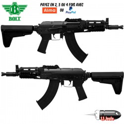 AK74 U Tactical Black EBBR Bolt Full Métal, Blowback (équipé B.R.S.S)