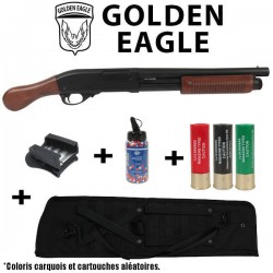 Fusil à Pompe S877 Full Métal et Bois Golden Eagle
